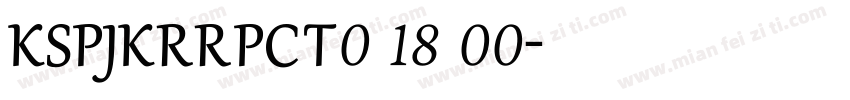KSPJKRRPCT0 18 00字体转换